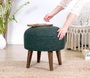 Atelier Del Sofa Puf Gris y Verde